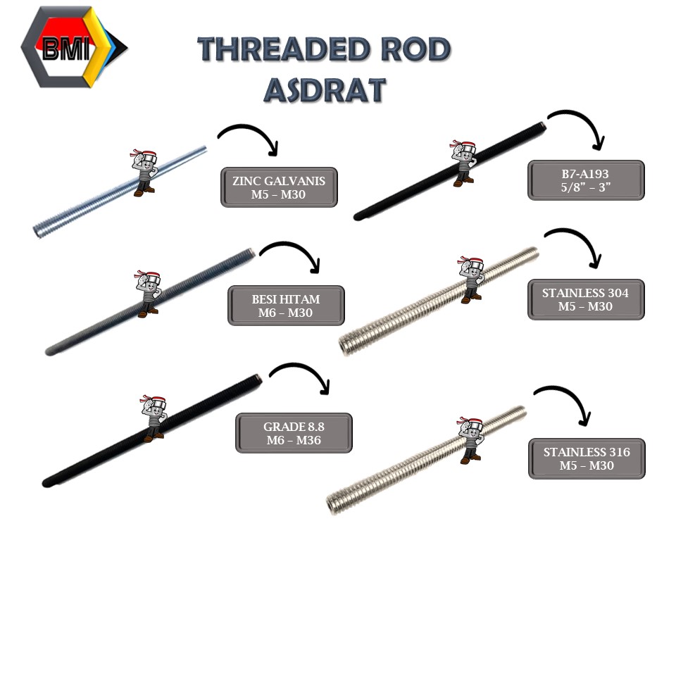 Threaded Rods Asdrat Long Drat Stud Bolt