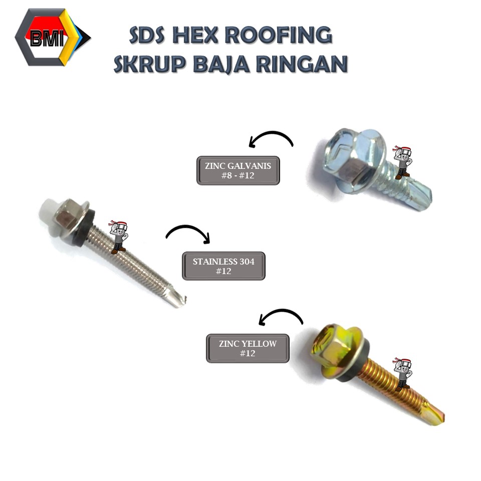 Roofing Screw SDS Roofing Sekrup