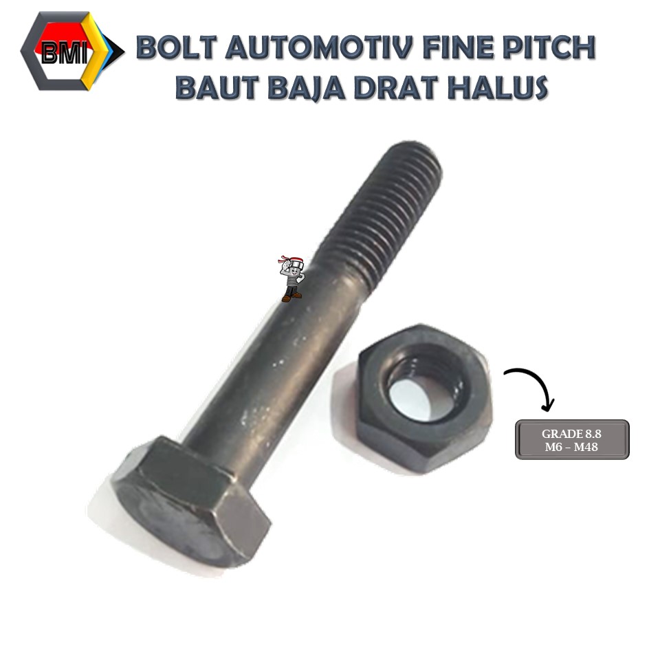 Bolt Automotive Fine Pitch Baut Baja Drat Halus