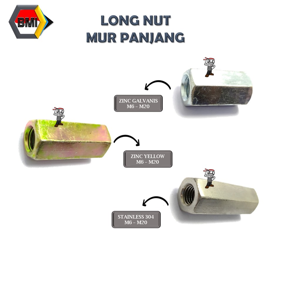 Long Nut Mur Coupling 